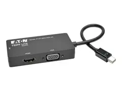 Eaton Tripp Lite Series 6in Mini DisplayPort to VGA / DVI / HDMI Adapter Converter 4Kx 2K 6&quot; Videokonverter - DisplayPort - DVI, HDMI, VGA - svart