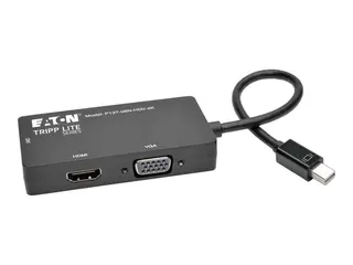Eaton Tripp Lite Series 6in Mini DisplayPort to VGA / DVI / HDMI Adapter Converter 4Kx 2K 6&quot; Videokonverter - DisplayPort - DVI, HDMI, VGA - svart