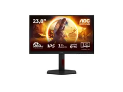 AOC Gaming 24G4ZR - LED-skjerm gaming - 24" (23.8" synlig) - 1920 x 1080 Full HD (1080p) @ 240 Hz - Fast IPS - 1000:1 - HDR10 - 0.3 ms - 2xHDMI, DisplayPort - svart, rød