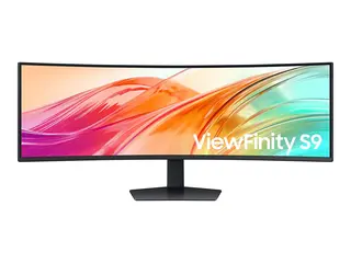 Samsung ViewFinity S9 S49F950UAU - S95UF Series LED-skjerm - kurvet - USB - 49&quot; - 5120 x 1440 Dual Quad HD @ 120 Hz - VA - 350 cd/m&#178; - 3000:1 - DisplayHDR 400 - 5 ms - 2xHDMI, DisplayPort, USB-C - h&#248;yttalere - svart