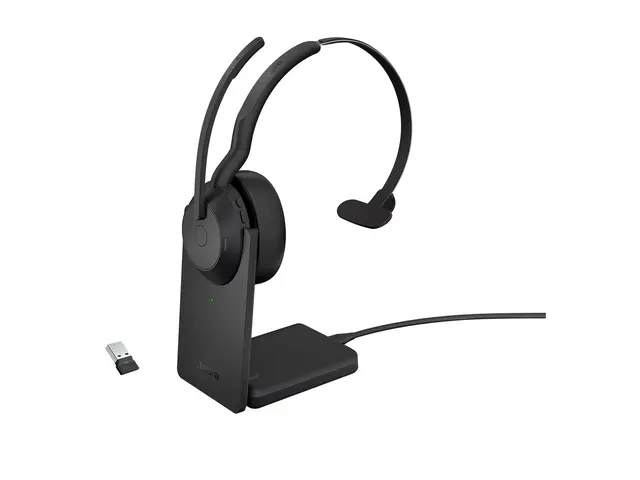 Jabra Evolve2 55 UC Mono - hodesett med ladestativ