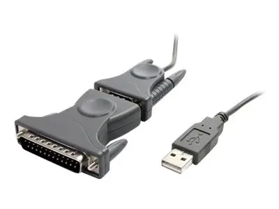 StarTech.com USB to Serial Adapter - 3 ft / 1m - with DB9 to DB25 ...