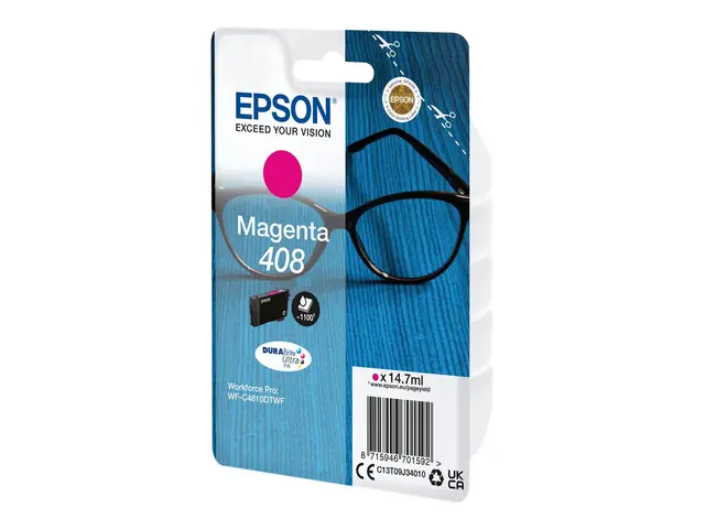 Epson 408 - 14.7 ml - høykapasitets - magenta - original - blister...