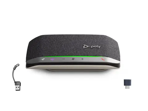 HP Poly Sync 20+M - Smart høyttalertelefon Bluetooth - kablet, trådløs - USB-A, USB-C - svart - Certified for Microsoft Teams