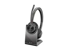 Poly Voyager 4320-M - Voyager 4300 UC series hodesett - on-ear - Bluetooth - tr&#229;dl&#248;s, kablet - USB-C - svart - Certified for Microsoft Teams, Zoom Certified