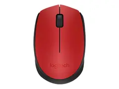Logitech M171 - Mus - tr&#229;dl&#248;s - 2.4 GHz - USB tr&#229;dl&#248;s mottaker svart, r&#248;d