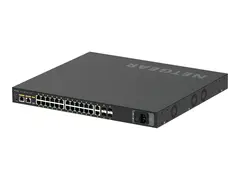 NETGEAR AV Line M4250-26G4XF-PoE+ Switch - L3 - Styrt - 24 x 10/100/1000 (PoE+) + 2 x 10/100/1000 + 4 x 1 Gigabit / 10 Gigabit SFP+ - side til side-luftflyt - rackmonterbar - PoE+ (480 W)