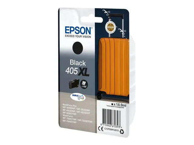 Epson 405XL - 18.9 ml - svart - original - blekkpatron - for WorkF...