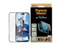 PanzerGlass Gaming - Skjermbeskyttelse for mobiltelefon ultrabred passform - glass - rammefarge svart - for Apple iPhone 15, 16