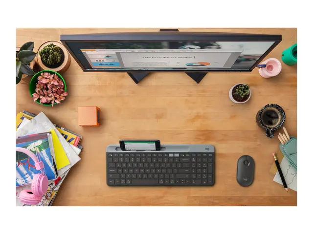 Logitech Pebble M350 - Mus optisk 3 knapper trådløs 2.4 GHz, Bluet...