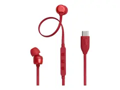 JBL TUNE 310C USB - Ørepropper med mikrofon i øret - kablet - USB-C - rød