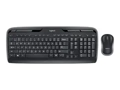 Logitech Wireless Combo MK330 - Tastatur- og mussett trådløs - 2.4 GHz - US International - svart