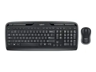 Logitech Wireless Combo MK330 - Tastatur- og mussett trådløs - 2.4 GHz - US International - svart