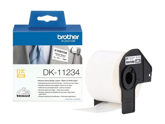Brother DK11234 - Papir selv-adhesiv svart på hvitt 60 x 86 mm 260...