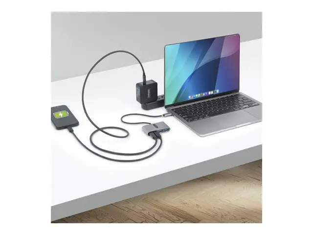 StarTech.com 4-Port USB-C Hub with 100W Power Delivery Pass-Throug...