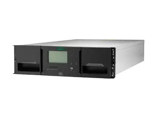 HPE StoreEver MSL3040 Scalable Library Base Module Båndbibliotek - 720 TB / 1.8 PB - spor: 40 - uten båndstasjoner - kan monteres i rack - 3U - 3 halvhøyde (HH) LTO-frekvensomformere per modul