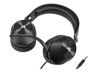 CORSAIR Gaming HS55 STEREO - Hodesett - full størrelse kablet - 3,5 mm jakk - karbon