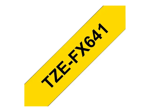 Brother TZe-FX641 - Svart på gult Rull (1,8 cm x 8 m) 1 kassett(er...