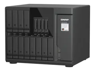QNAP TVS-H1677AX - NAS-server - 16 brønner SATA 6Gb/s / U.2 - RAID 0, 1, 5, 6, 10, 50, 60 - RAM 16 GB - 2.5 Gigabit Ethernet / 10 Gigabit Ethernet - iSCSI støtte
