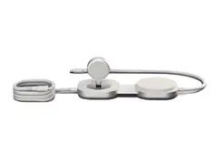 ZENS Pro 3 - Trådløs ladematte - 140 watt 3 utgangskontakter (USB-C, magnetisk) - MFI-sertifisert - hvit