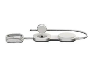 ZENS Pro 3 - Trådløs ladematte - 140 watt 3 utgangskontakter (USB-C, magnetisk) - MFI-sertifisert - hvit