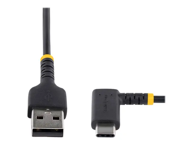 StarTech.com 1ft (30cm) USB A to C Charging Cable Right Angle, Hea...