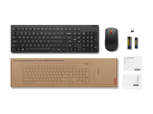 Lenovo Essential Wireless Combo Gen 2 - Tastatur- og mussett trådl...