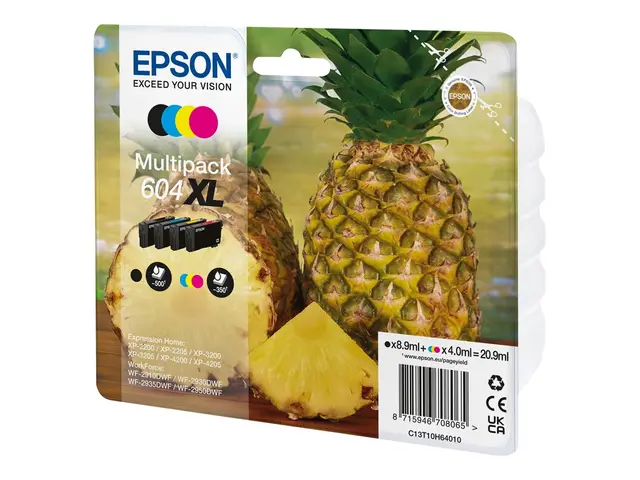 Epson 604XL Multipack - 4-pack XL svart, cyan, magenta, gul origin...