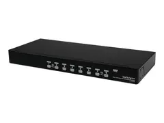StarTech.com 8-Port USB KVM Swith with OSD TAA Compliant - 1U Rack Mountable VGA KVM Switch (SV831DUSBU) - KVM-svitsj - 8 porter