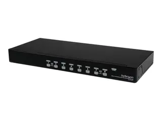 Startech 8-Port USB KVM Swith with OSD - TAA Compliant 1U Rack Mountable VGA KVM Switch (SV831DUSBU) - KVM-svitsj - 8 porter