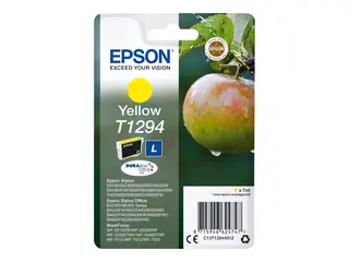 Epson T1294 - L-størrelse - gul - original blære med RF/lyd-alarm - blekkpatron - for Stylus SX230, SX235, SX430, SX438; WorkForce WF-3010, 3520, 3530, 3540, 7015, 7515, 7525