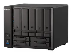QNAP TS-H973AX-8G - NAS-server - 9 br&#248;nner SATA 6Gb/s - RAID 0, 1, 5, 6, 10, 50, JBOD, 60, RAID TP - RAM 8 GB - 2.5 Gigabit Ethernet / 10 Gigabit Ethernet - iSCSI st&#248;tte