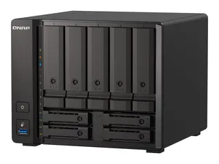 QNAP TS-H973AX-8G - NAS-server 9 brønner - SATA 6Gb/s - RAID 0, 1, 5, 6, 10, 50, JBOD, 60, RAID TP - RAM 8 GB - 2.5 Gigabit Ethernet / 10 Gigabit Ethernet - iSCSI støtte