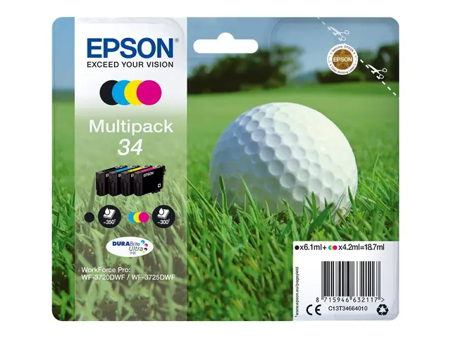 Epson 34 Multipack - 4-pack - svart, gul, cyan, magenta - original...