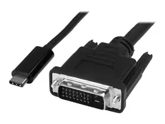 StarTech.com 3.3 ft / 1 m USB-C to DVI Cable USB Type-C Video Adapter Cable - 1920 x 1200 - Black (CDP2DVIMM1MB) - USB / DVI-kabel - 24 pin USB-C til DVI-D - 1 m
