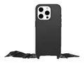 OtterBox React Series - Baksidedeksel for mobiltelefon halskjede - MagSafe-samsvar - svart - for Apple iPhone 16 Pro Max