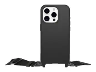 OtterBox React Series - Baksidedeksel for mobiltelefon halskjede - MagSafe-samsvar - svart - for Apple iPhone 16 Pro Max