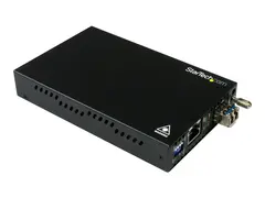 Startech Singlemode (SM) LC Fiber Media Converter for 1Gbe Network 20km - Gigabit Ethernet - 1310nm - with SFP Transceiver (ET91000SM20) - fibermedieomformer - 1GbE
