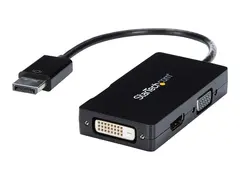 StarTech.com 3 in 1 DisplayPort Multi Video Adapter Converter 1080p DP Laptop to HDMI VGA or DVI Monitor or Projector Display (DP2VGDVHD) - video adapter - DisplayPort / HDMI / DVI / VGA - 26.6 m