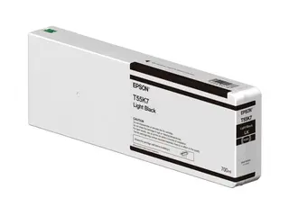 Epson T55K7 - 700 ml - lys svart - original blekkpatron - for SureColor SC-P6000, SC-P7000, SC-P7000V, SC-P8000, SC-P9000, SC-P9000V