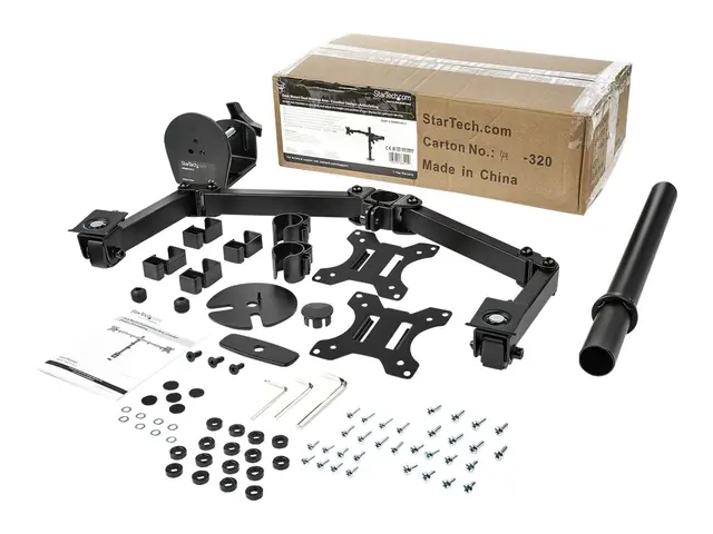 Startech Desk Mount Dual Monitor Arm, Clamp / Grommet VESA for up ...