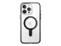 Speck Presidio Perfect-Clear - Baksidedeksel for mobiltelefon med klikkl&#229;s - MagSafe-samsvar - plastikk - klar/svart - for Apple iPhone 15 Pro Max