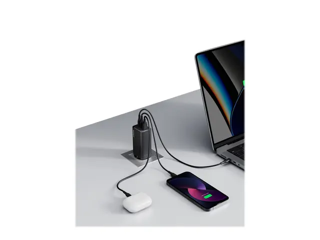 Anker - Strømadapter 120 watt 5 A PowerIQ 4.0 3 utgangskontakter (...