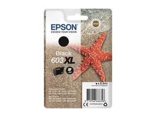 Epson 603XL - 8.9 ml - XL - svart original - blære med RF/lyd-alarm - blekkpatron - for Expression Home XP-2150, 2155, 3150, 3155, 4150, 4155; WorkForce WF-2820, 2840, 2845, 2870