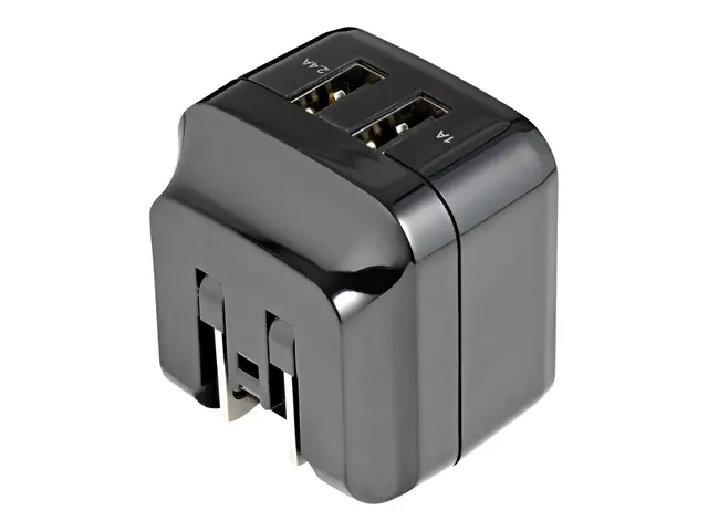 Startech Travel USB Wall Charger - 2 Port Black Universal Adapter ...