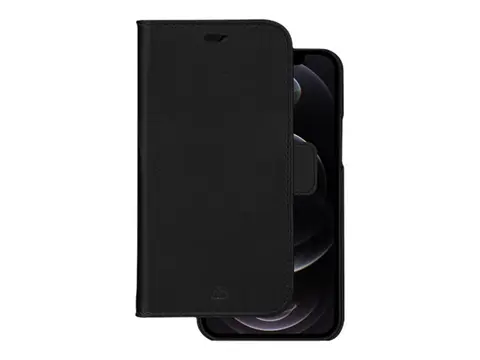 dbramante1928 Stockholm - Lommebok for mobiltelefon polyuretan (PU), plastikk - svart - for Apple iPhone 12, 12 Pro