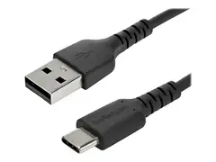 STARTECH 1M DURABLE USB 2.0 TO USB C CABLE BLACK ARAMID FIBER