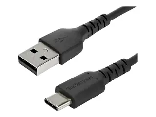 STARTECH 1M DURABLE USB 2.0 TO USB C CABLE BLACK ARAMID FIBER