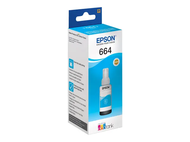 Epson T6642 - 70 ml - cyan - original - blekkrefill - for EcoTank ...