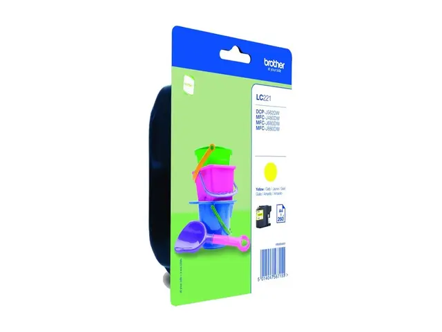 Brother LC221Y - Gul original blekkpatron for DCP-J562DW